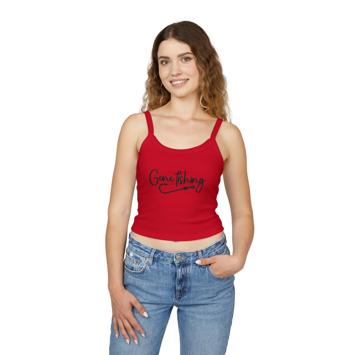 Gone Fishing Spaghetti Strap Tank
