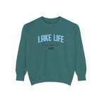 Lake Life Cozy Crewneck with Embroidered Canoe Detail