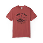 Lake Ontario Lighthouse Tee, Vintage Great Lakes Nautical Print