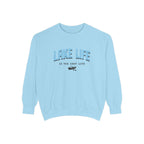 Lake Life Cozy Crewneck with Embroidered Canoe Detail