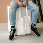 Embroidered Wave Pattern Tote Bag