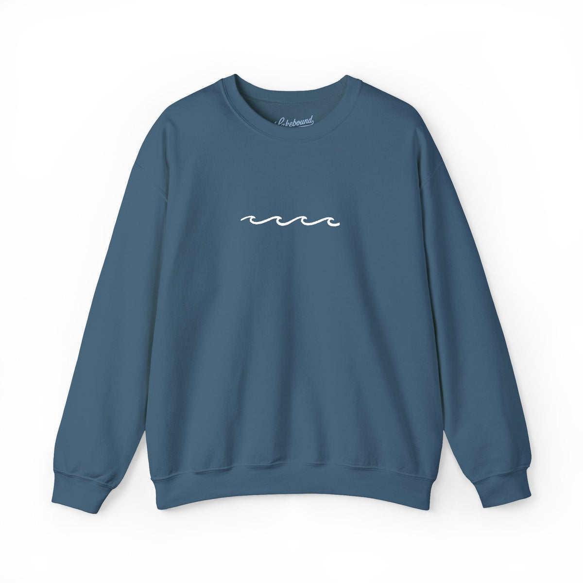 Embroidered Wave Crewneck