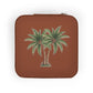 Palm Tree Jewelry Travel Case – Compact Pink Organizer for Rings, Earrings & Necklaces
