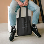 Embroidered Wave Pattern Tote Bag