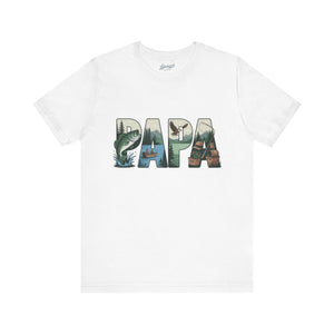 Papa Outdoor Adventure T-Shirt: Fishing & Camping Dad Gift