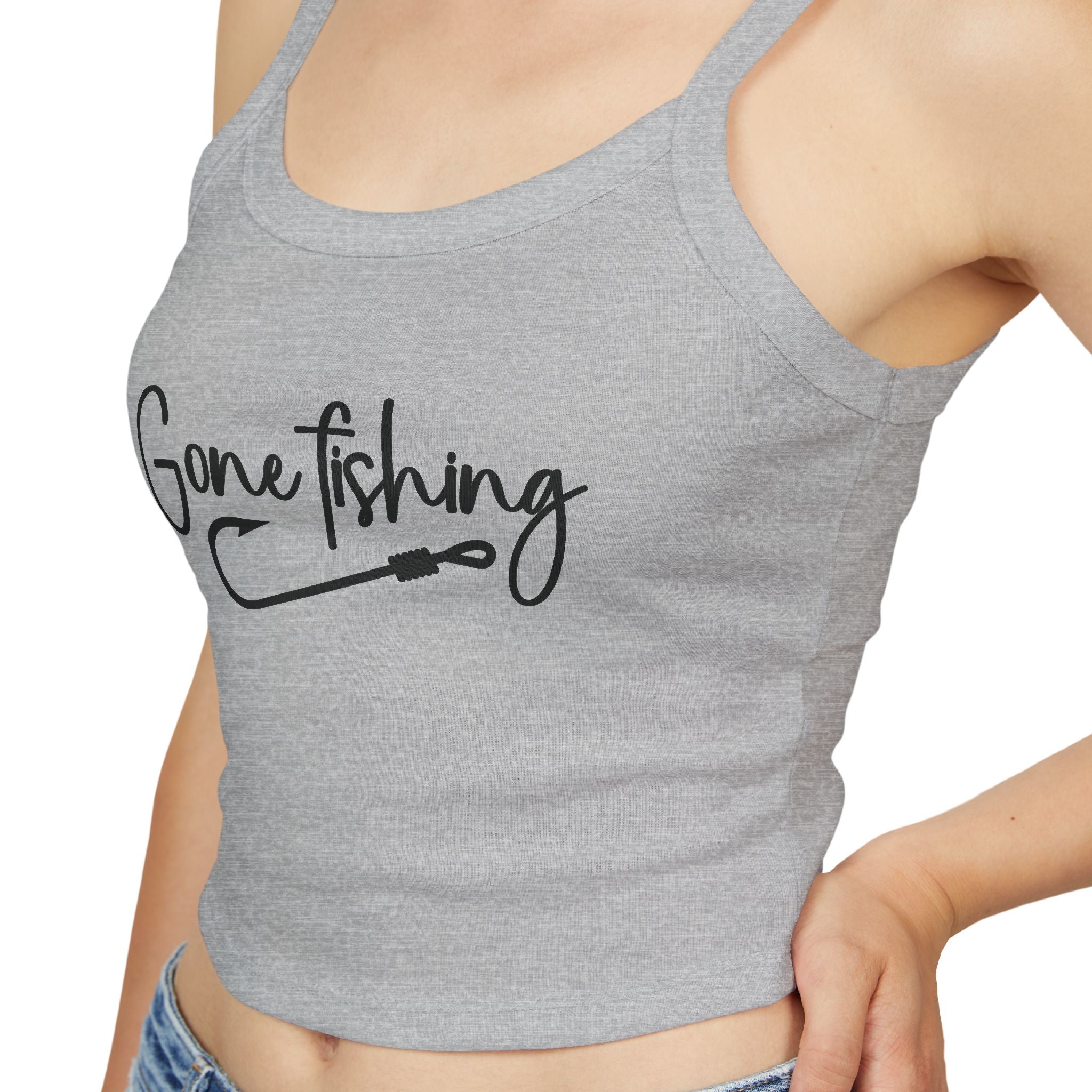 Gone Fishing Spaghetti Strap Tank