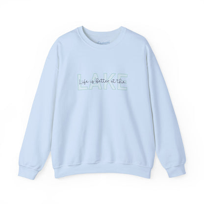 Lake Crewneck Sweatshirt — "Live a Better in the" Minimal Lakeside Pullover