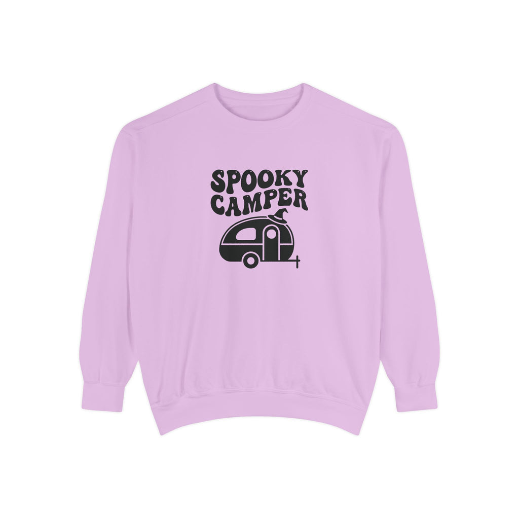 Spooky Camper Sweatshirt: Retro Trailer Halloween Pullover