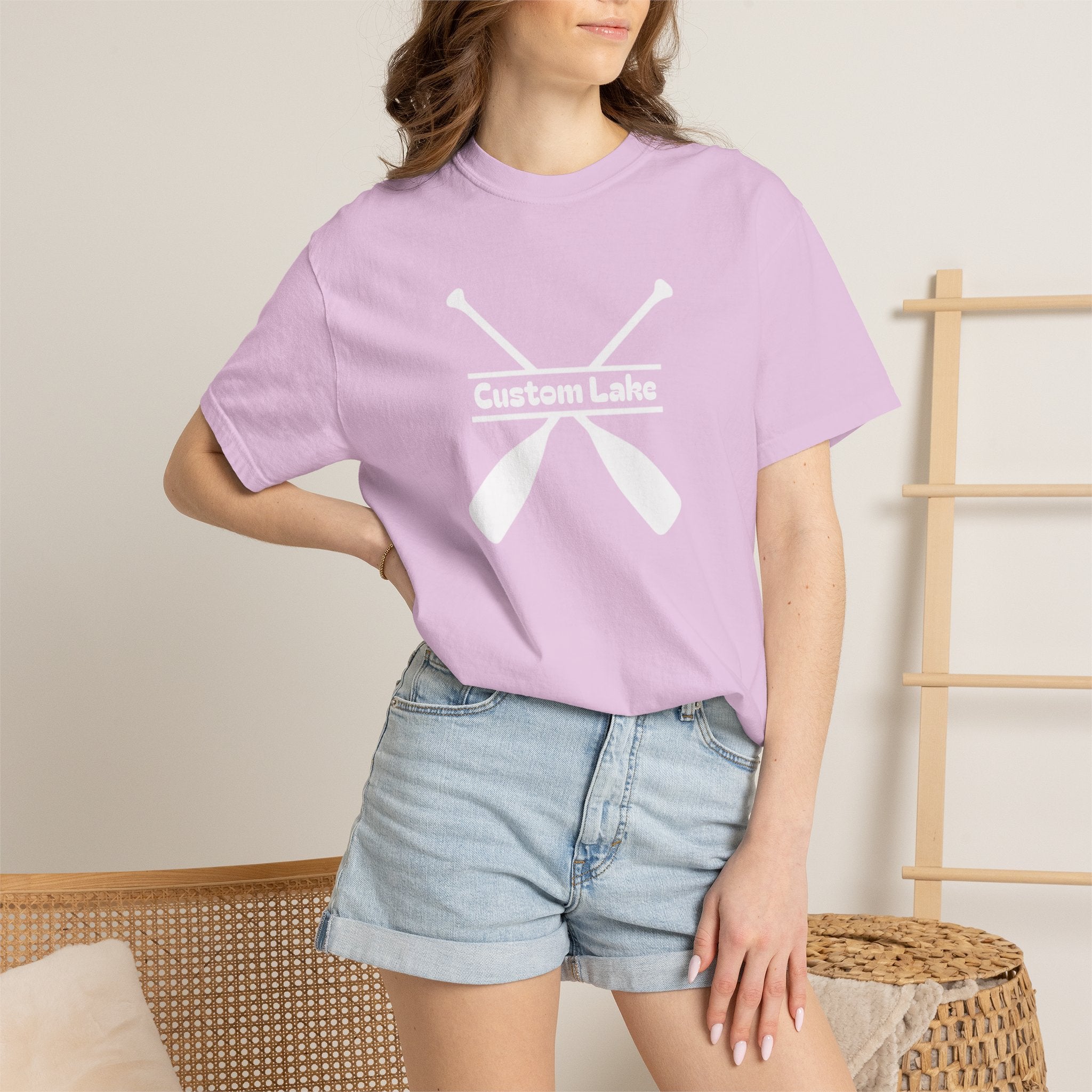 Custom Lake Name Oars T-Shirt