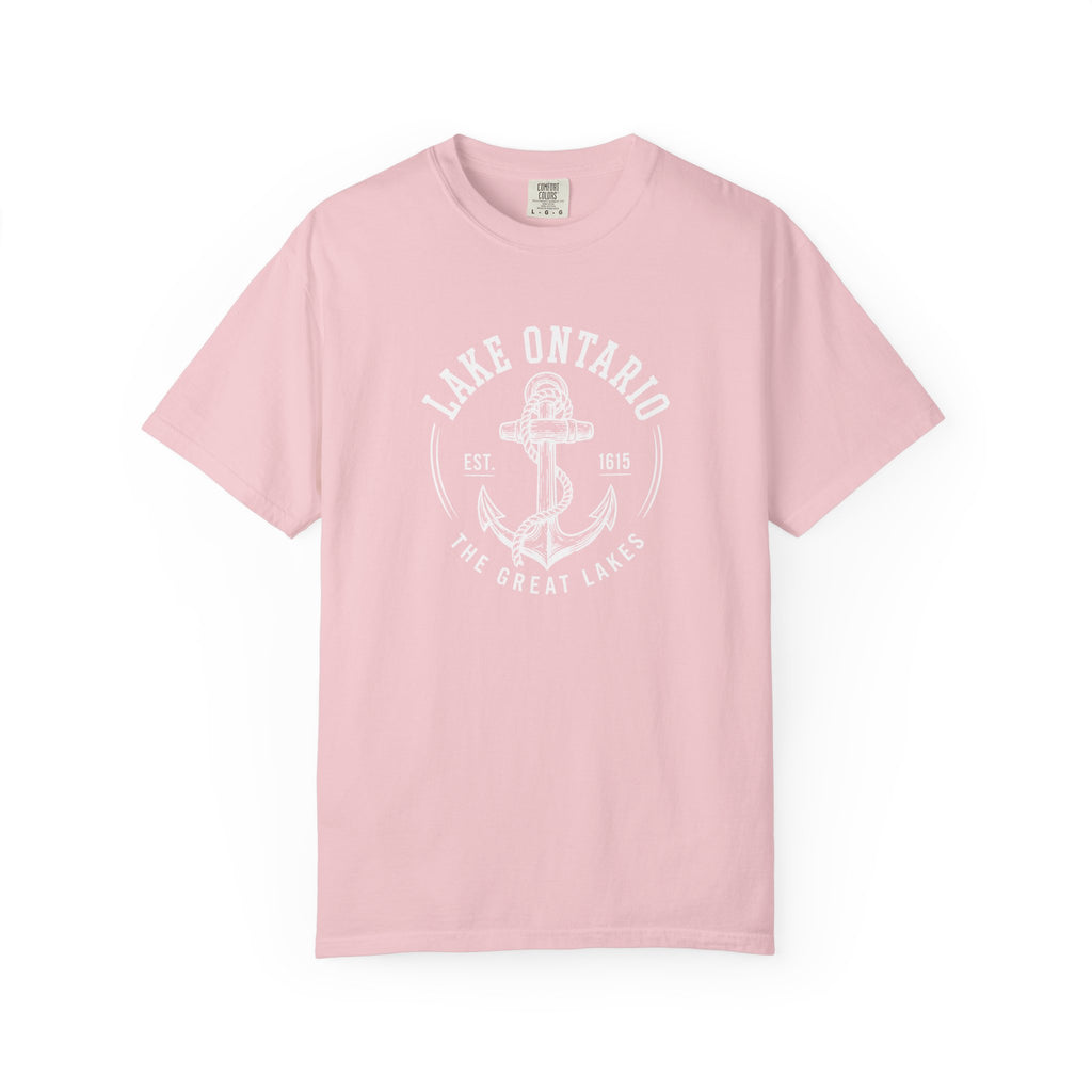 Lake Ontario Anchor Tee, Vintage Nautical Great Lakes Badge