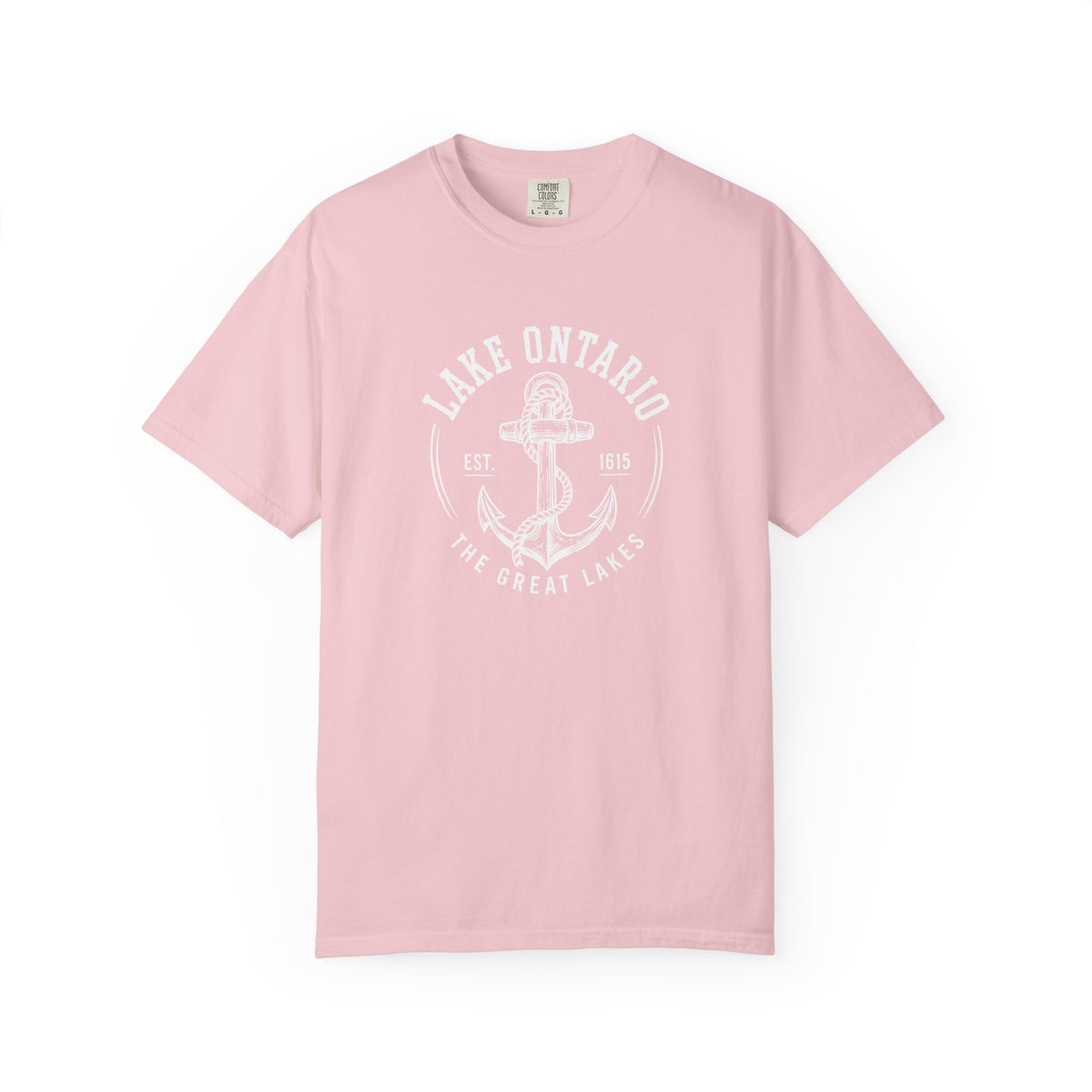 Lake Ontario Anchor Tee, Vintage Nautical Great Lakes Badge