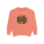 Autumn Lake Reflection Crewneck with Fall Tree Scene