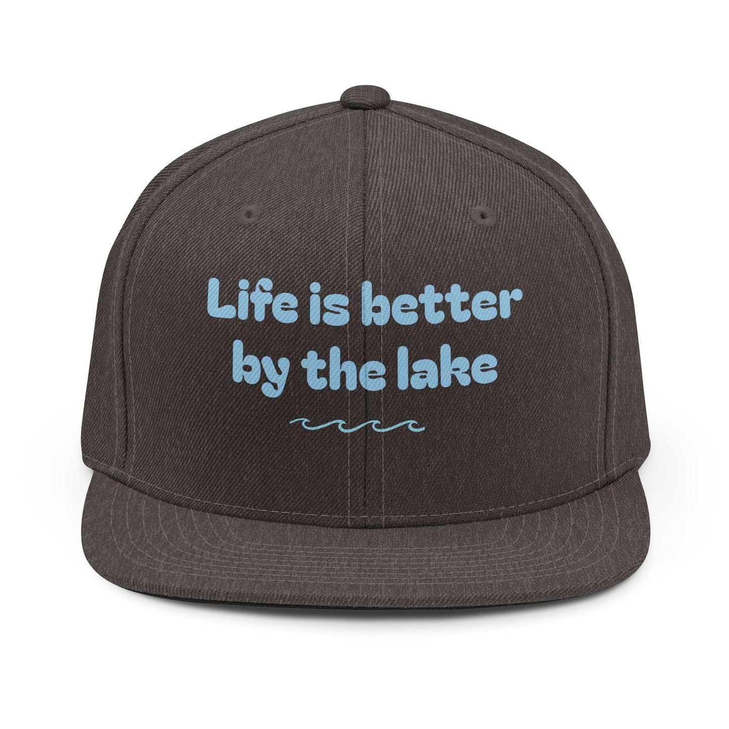 Snapback Hat — "Life Is Better By The Lake" Embroidered Summer Cap