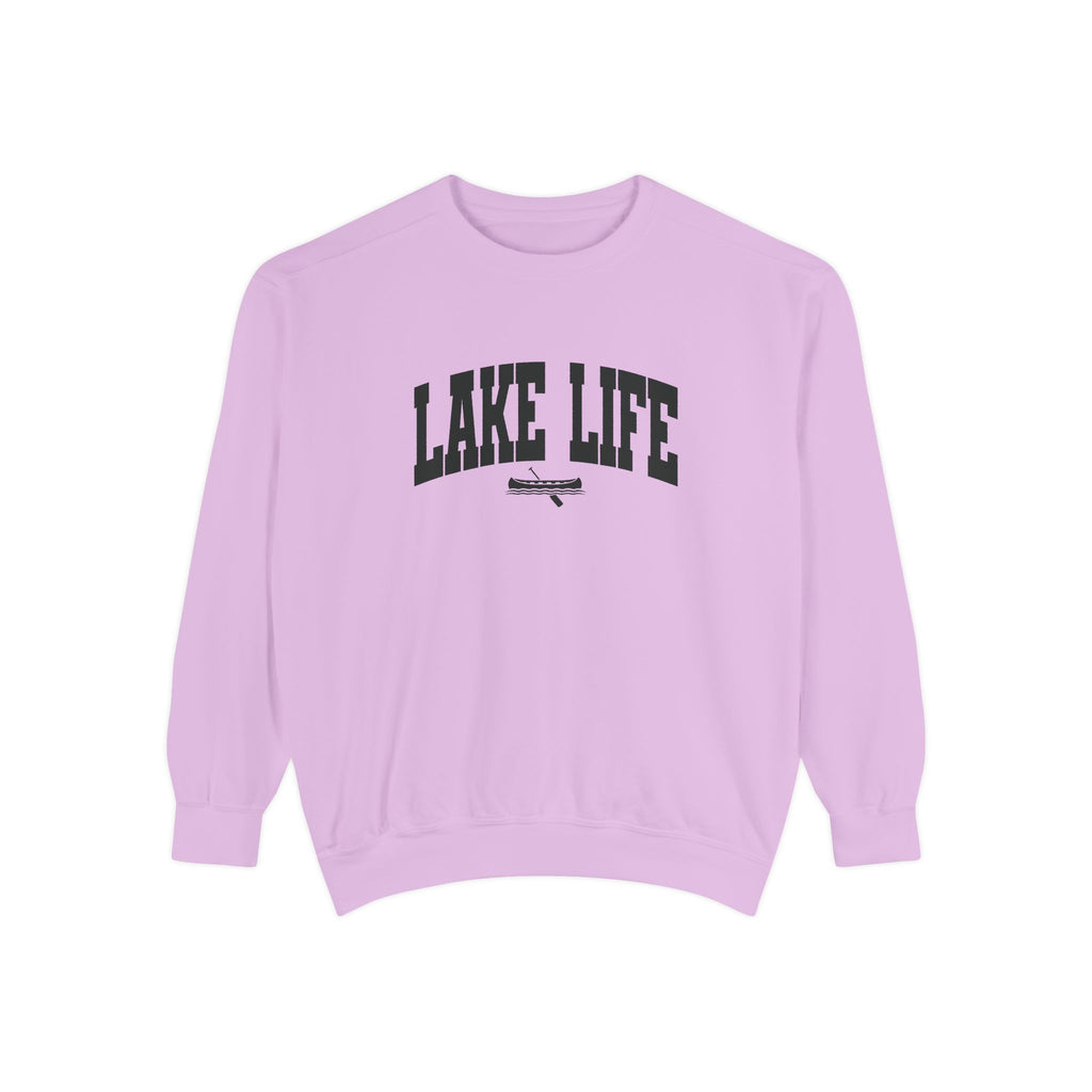 Lake Life Canoe Graphic Crewneck Sweatshirt
