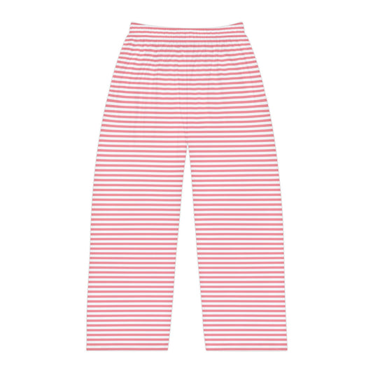 Striped Lounge Pants — Pink & White Bottoms