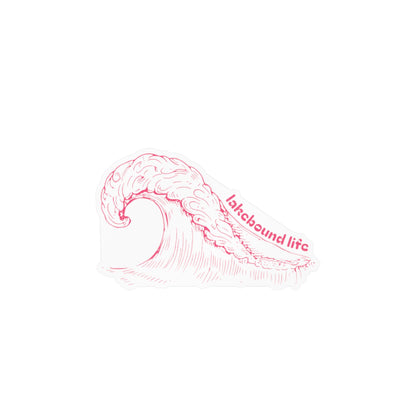 Kiss-Cut Vinyl Decal — Pink Wave "lakebound life" Sticker