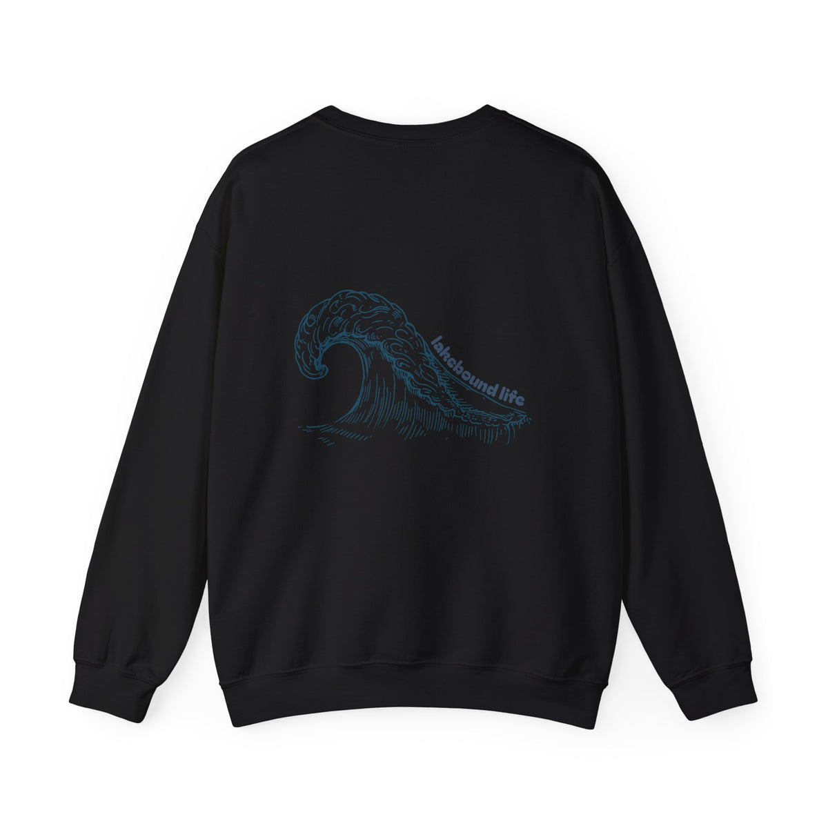 Lakebound Life Wave Front & Back Crewneck