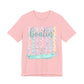 Boatin Boat Graphic Tee - Pastel Stripes Nautical T-Shirt for Boating Lovers