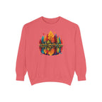 Autumn Lake Reflection Crewneck with Fall Tree Scene