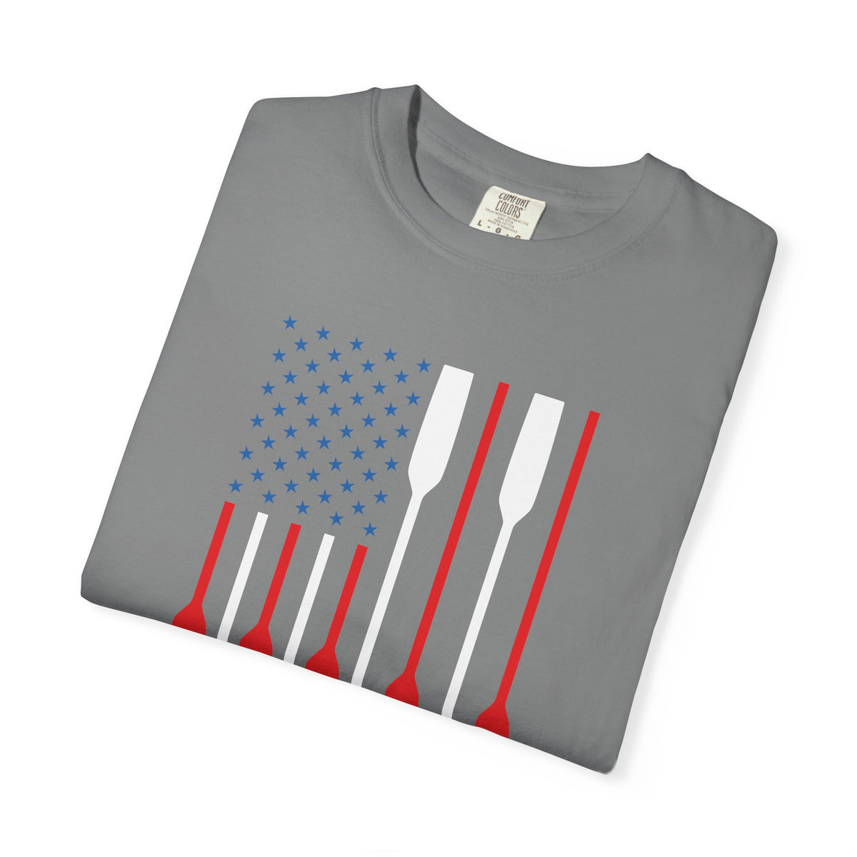Rowing Oars American Flag T-Shirt