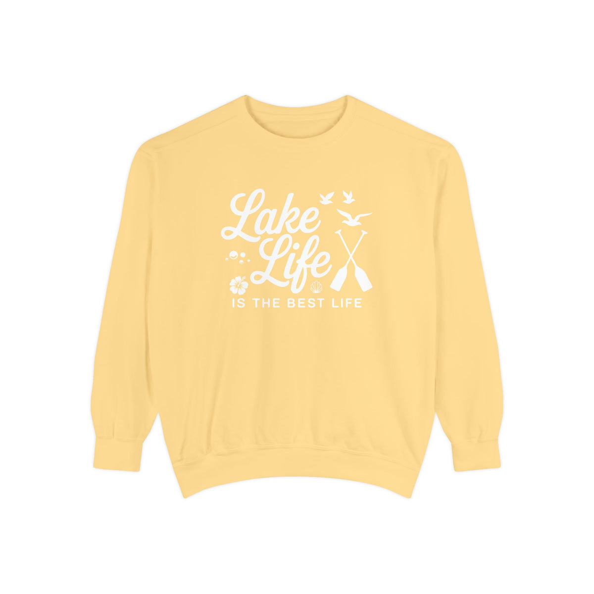 Lake Life Cozy Garment-Dyed Crewneck Sweatshirt