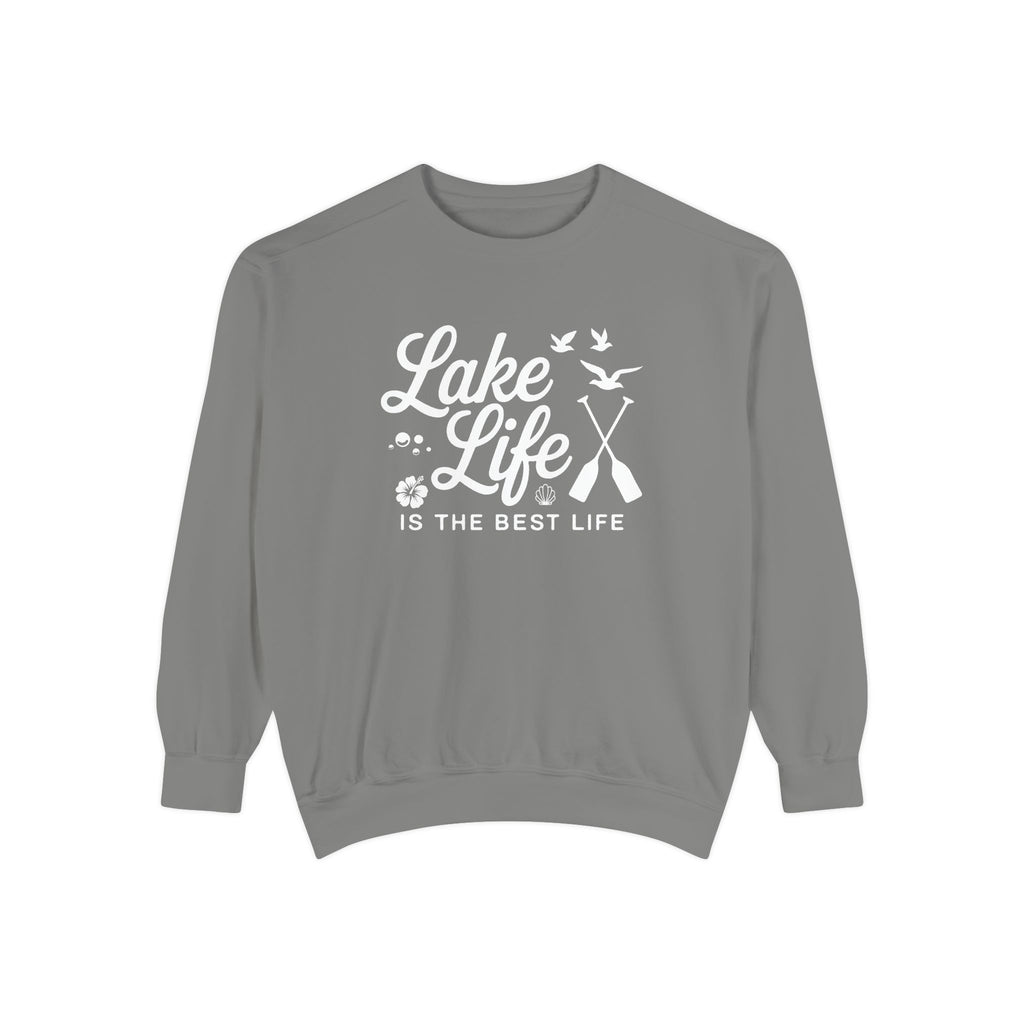 Lake Life Cozy Garment-Dyed Crewneck Sweatshirt