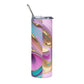 20oz Stainless Steel Tumbler — Pastel Marble Swirl with Gold Accents