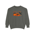 Black Cat & Pumpkin Patch Crewneck for Autumn Porch Nights