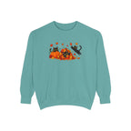 Black Cat & Pumpkin Patch Crewneck for Autumn Porch Nights