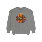 Autumn Lake Reflection Crewneck with Fall Tree Scene