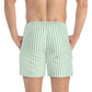 Mint Stripe Swim Trunks — Lightweight Men’s Beach Shorts