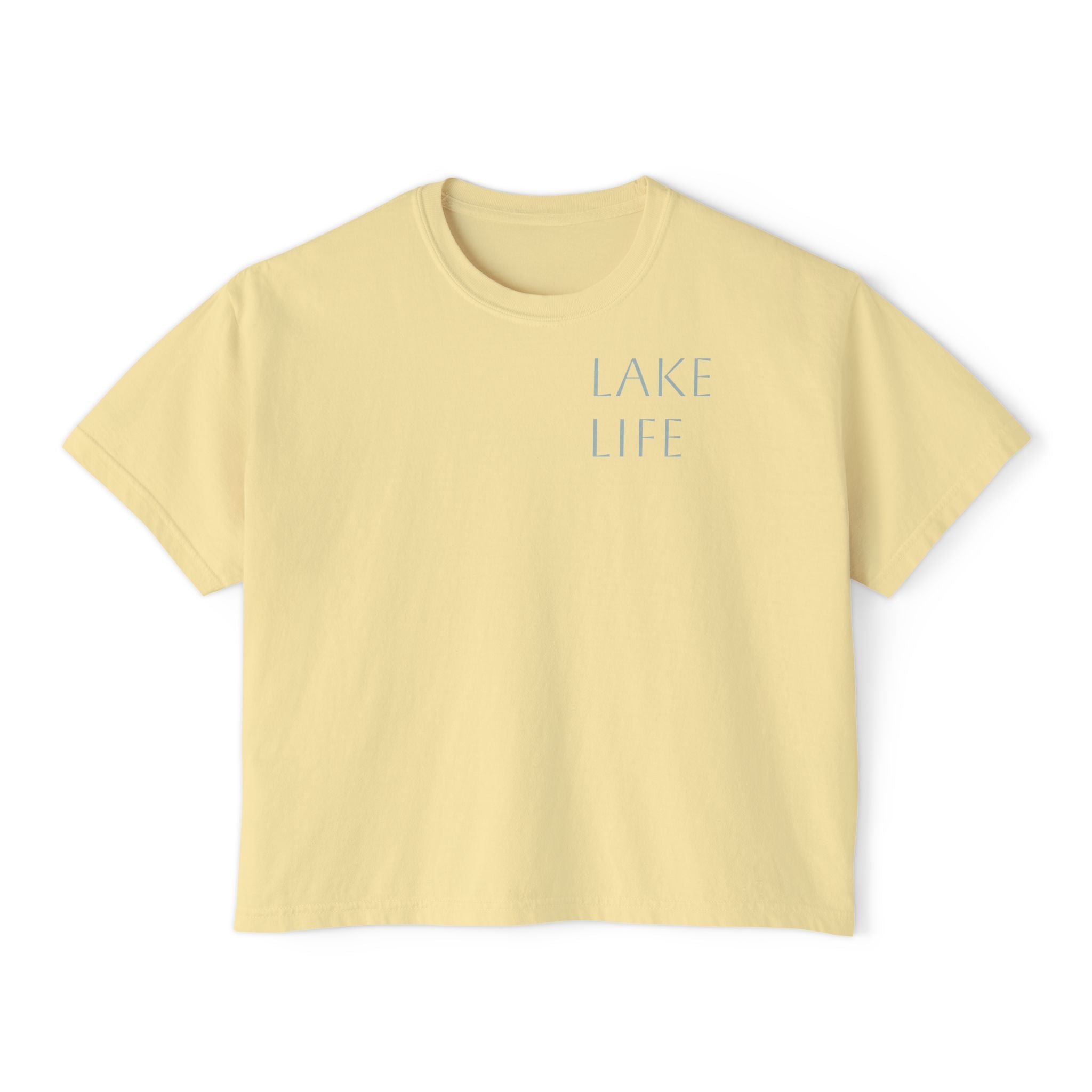 "Lake Life Good Company" Front & Back Cropped T-Shirt