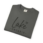 Lake Ontario Script Tee with Handwritten Heart Accent