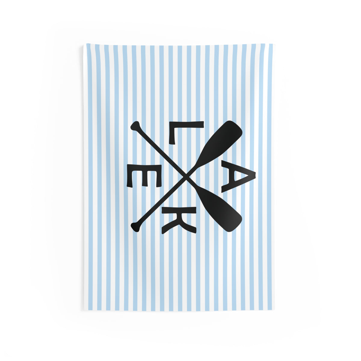 Rowing Oars & Blue Stripes Tapestry