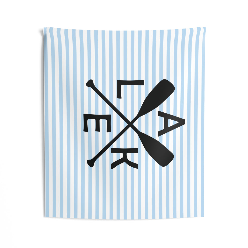 Rowing Oars & Blue Stripes Tapestry