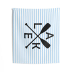 Rowing Oars & Blue Stripes Tapestry