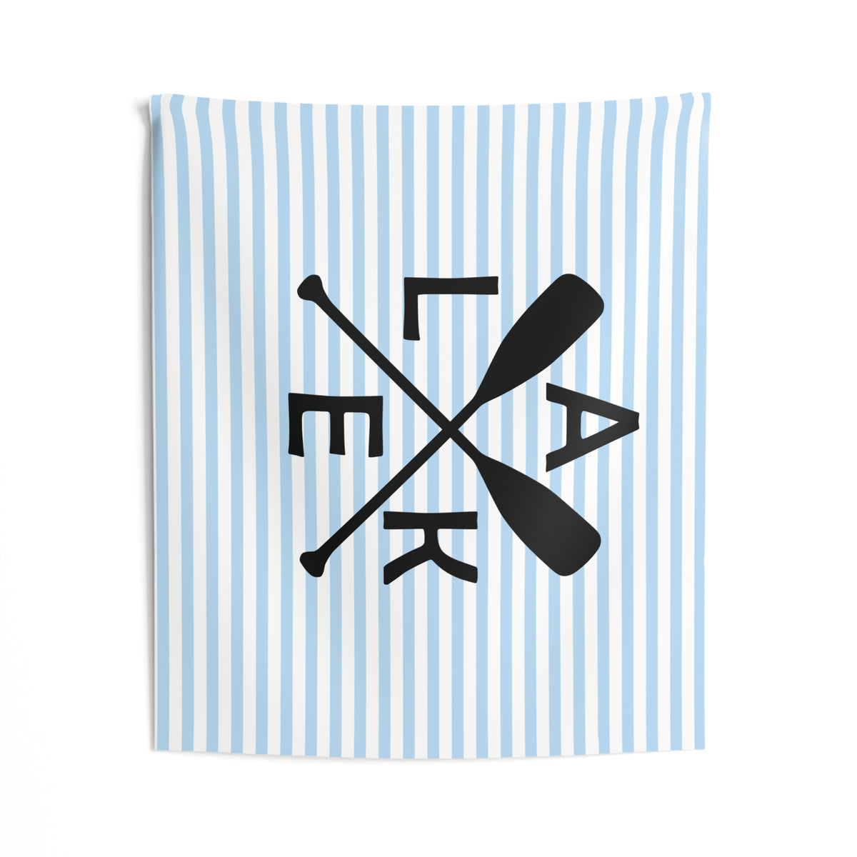 Rowing Oars & Blue Stripes Tapestry