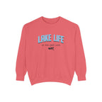 Lake Life Cozy Crewneck with Embroidered Canoe Detail