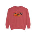 Black Cat & Pumpkin Patch Crewneck for Autumn Porch Nights