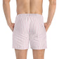 Striped Pink Swim Trunks — Classic Pastel Beach Shorts