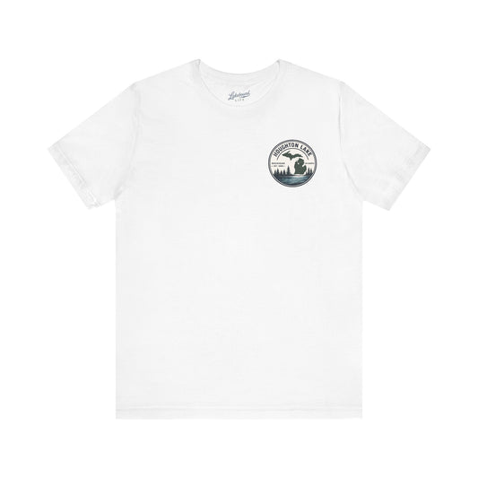 Houghton Lake Michigan Lakefront T-Shirt — Vintage State Map Tee