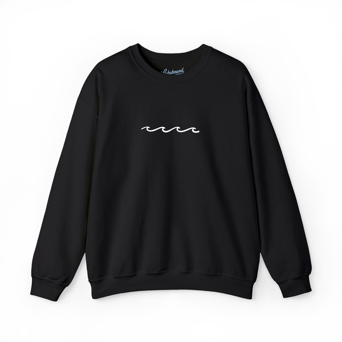 Embroidered Wave Crewneck