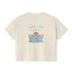 "Lake Life Good Company" Front & Back Cropped T-Shirt