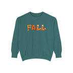 Garment-Dyed FALL Crewneck with Leaf-Strewn Lettering