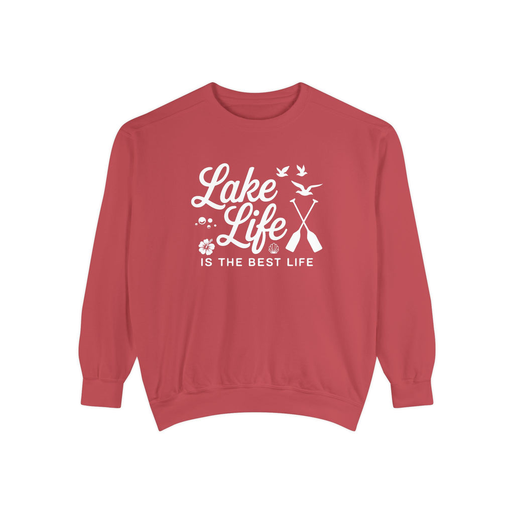 Lake Life Cozy Garment-Dyed Crewneck Sweatshirt
