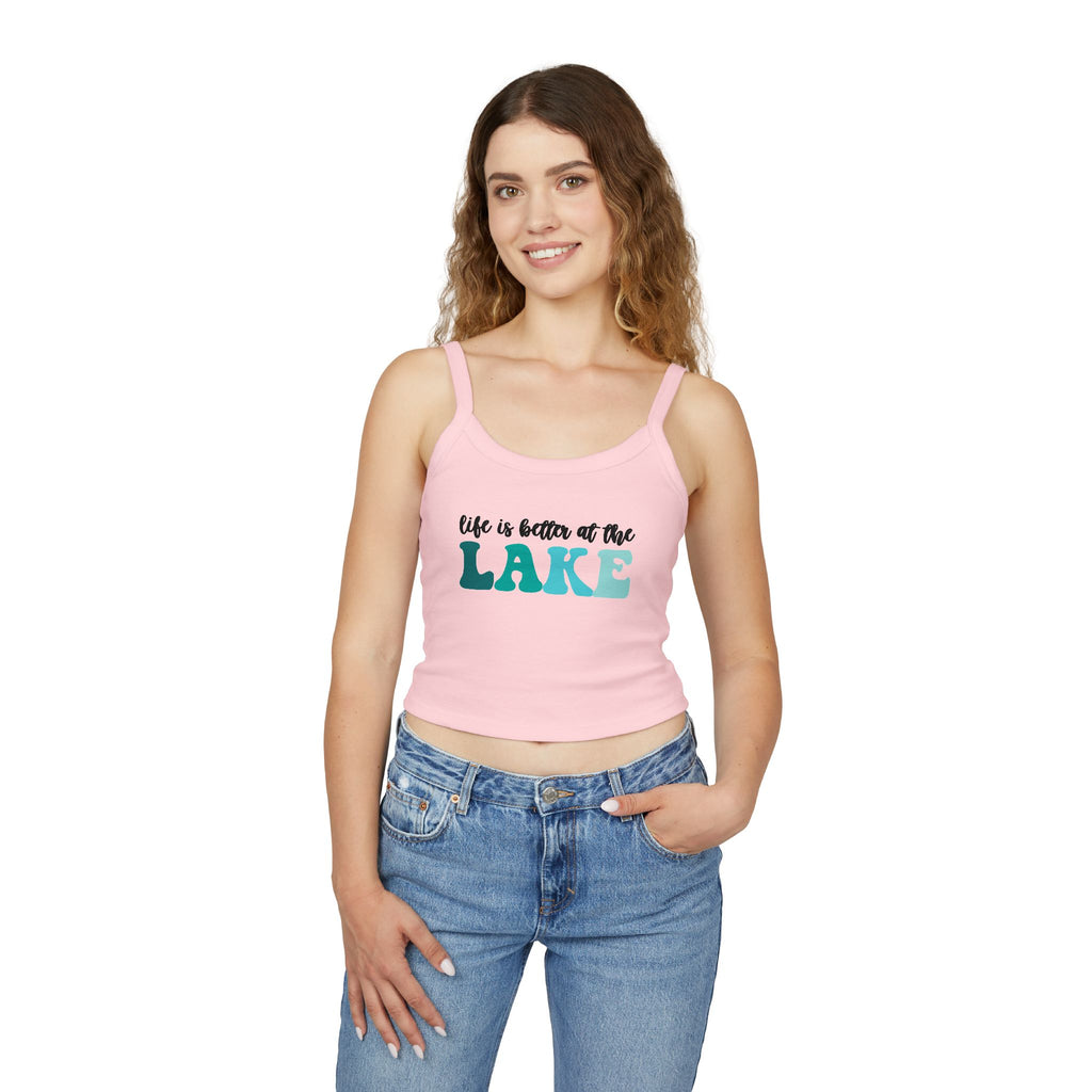 Life Is Better at the Lake Spaghetti Strap Tank