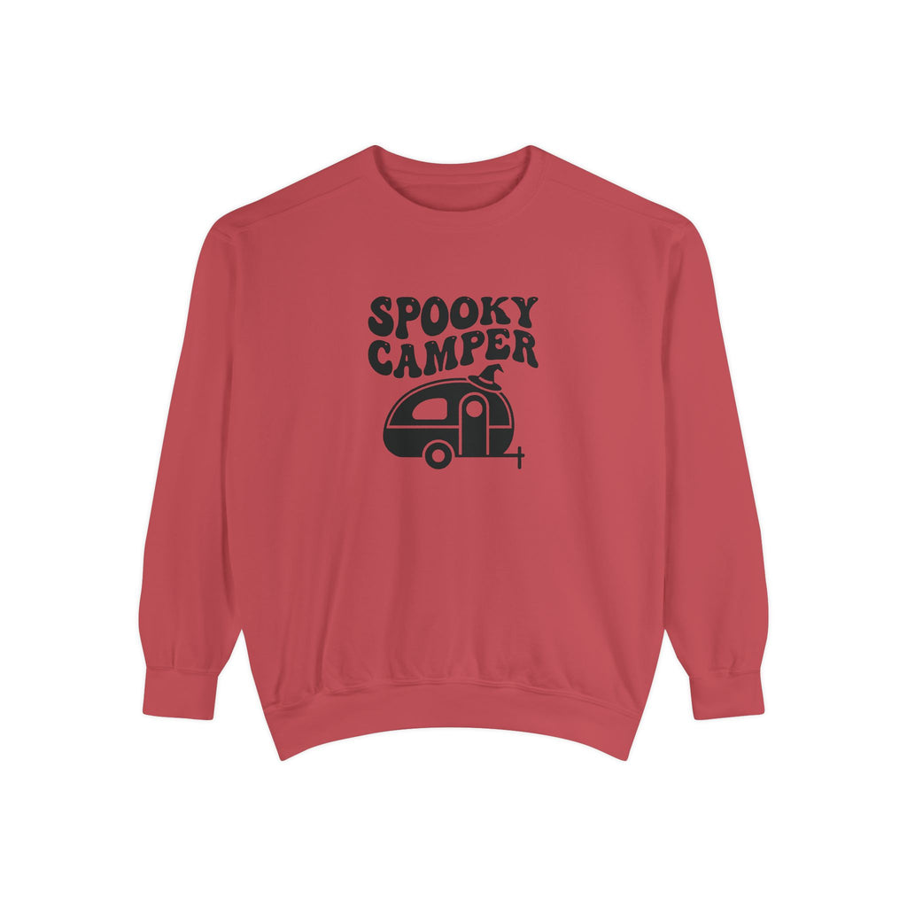 Spooky Camper Sweatshirt: Retro Trailer Halloween Pullover