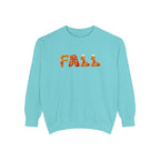 Garment-Dyed FALL Crewneck with Leaf-Strewn Lettering