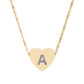 Personalized Engraved Heart Initial Pendant, Gold, Rose Gold & More