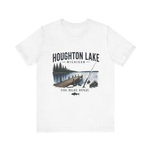 Houghton Lake Michigan Tee, Fun Lake Graphic